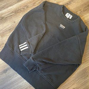 Adidas striped sweatshirt in Black
